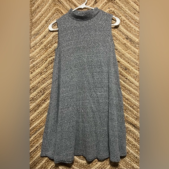 Mercer & Madison Women's Mock Neck Sleeveless Grey Sweater Dress, Size XS - Picture 1 of 8